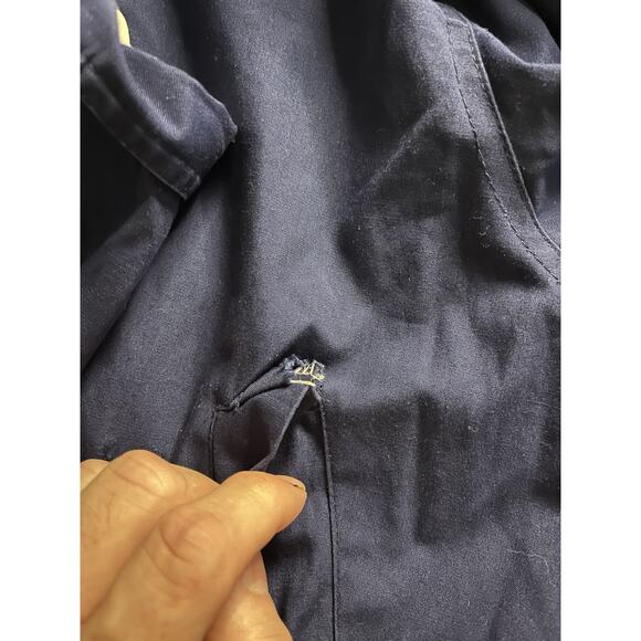 Vintage Eagles Ridge Jacket Men’s M Navy Blue Windbreaker Hooded - Picture 7 of 10